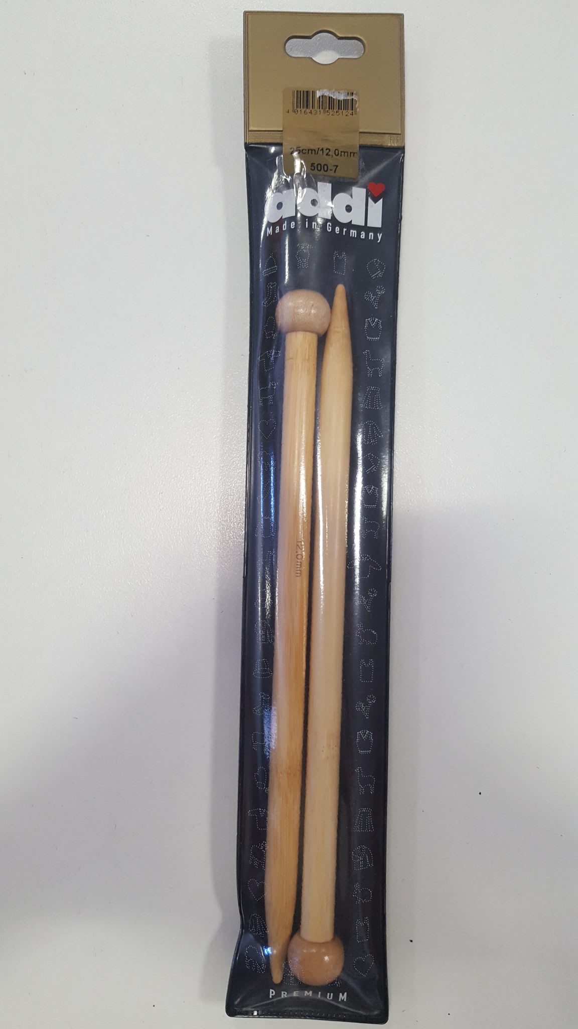 Addi bamboo needles 25cm - 8-12mm
